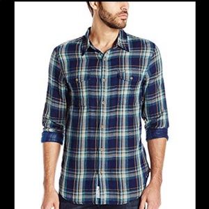 Lucky Brand plaid button down shirt Sz L